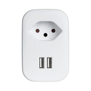Ekström Steckdosenadapter mit USB-Ladeanschluss weiss