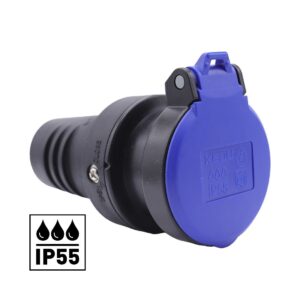 Ekström Stecker T12/10A IP55 schwarz
